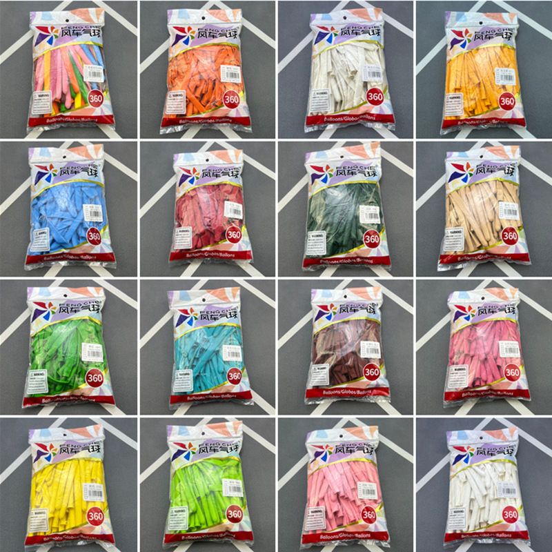 Windmill 360 long balloon clown delivery magic balloon four bubble joint doll five-petal flower balloon bouquet shape