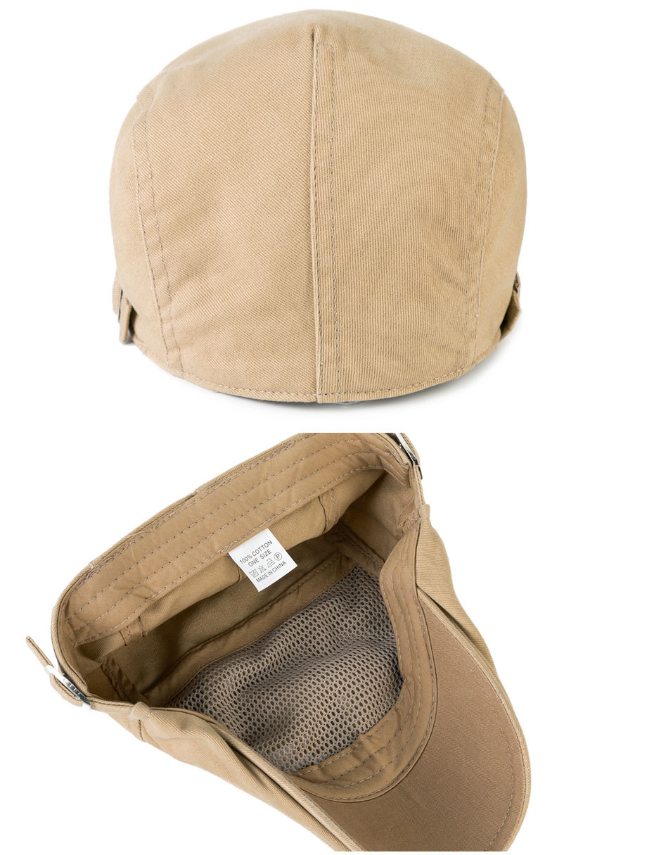 Neue Mode Entenzunge Baumwolle bestickt für Herren Freizeit Sonnenschutz Maler Baskenmütze Vorwärtshut Frühling und Herbst_voghion.com