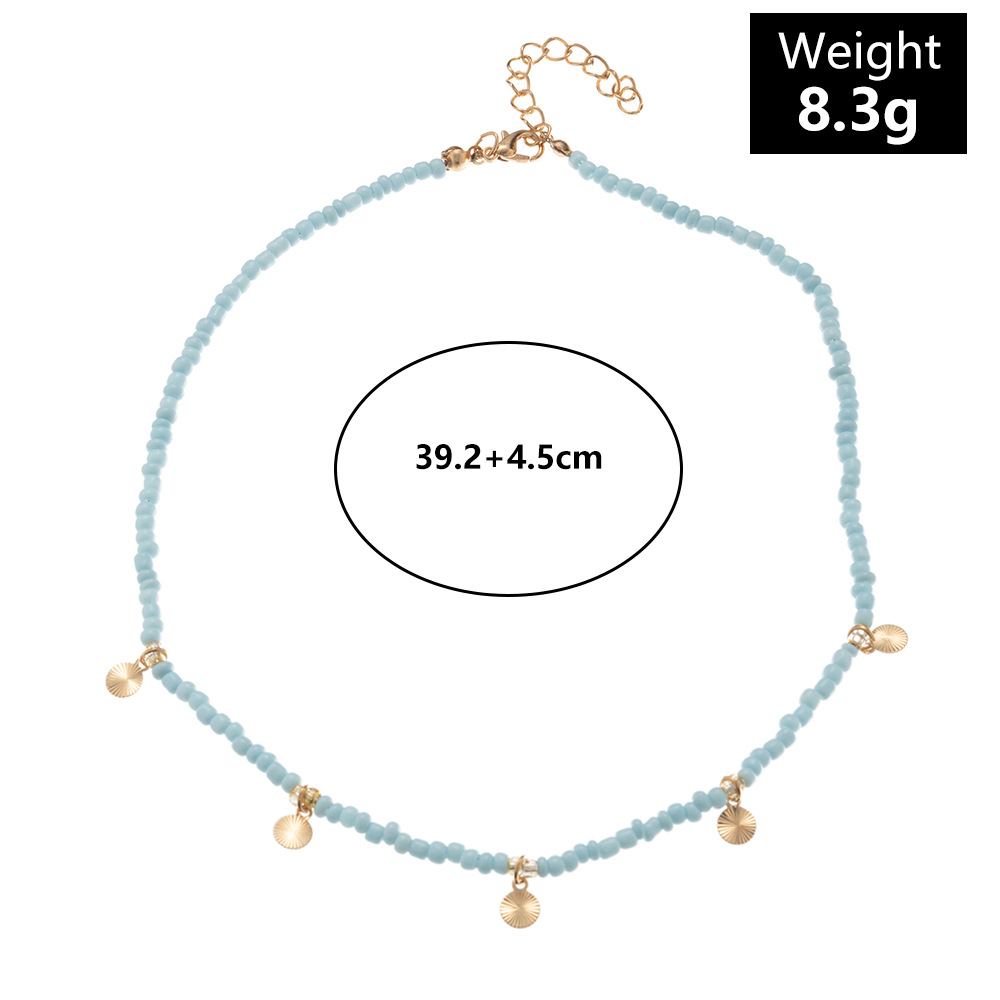 Fashion Simple Style Geometric Round Beaded Alloy Beads Necklace display picture 2