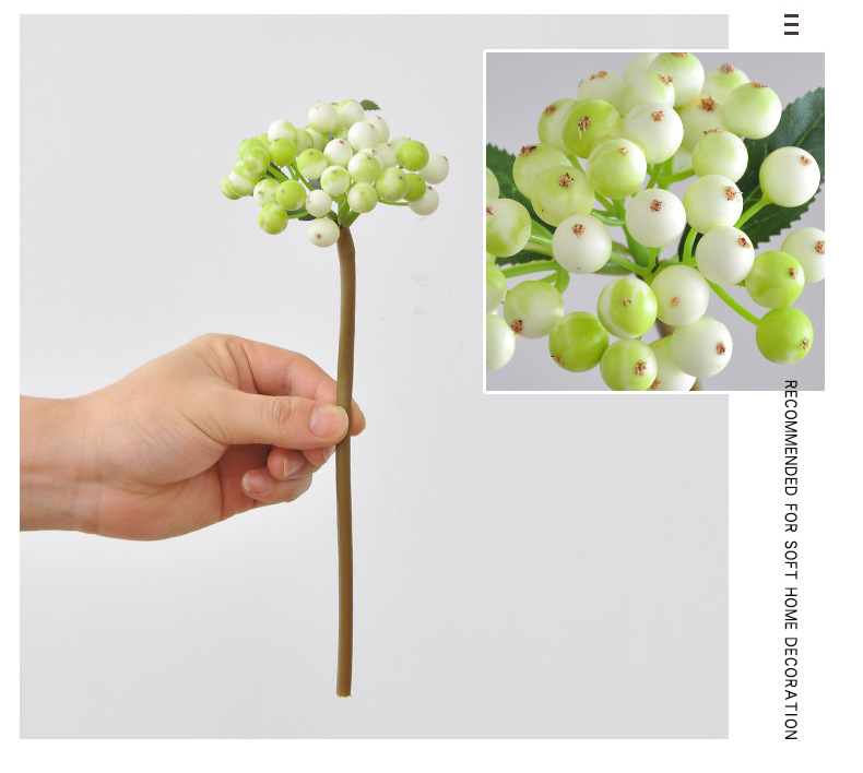 Foam Mini Red Berries Blueberries Fake Flowers Fortune Fruit Flower Wall Decoration Artificial Berry Branches_maomaolike.com