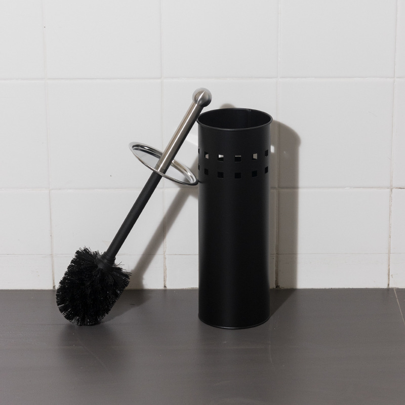 Acero inoxidable agujero cuadrado set cepillo de inodoro asiento de lujo ligero inodoro doméstico limpieza cepillo de inodoro lavado cepillo