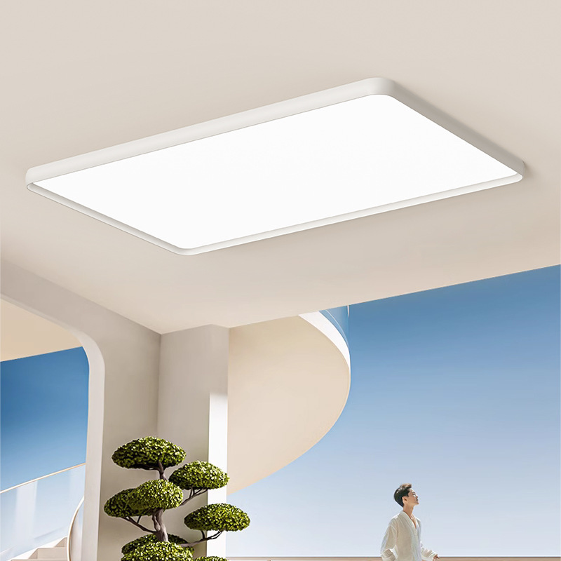 Luz de techo rectangular de protección de ojos de espectro completo, lámpara de techo ultra delgada y minimalista moderna de alto nivel, lámpara de dormitorio simple