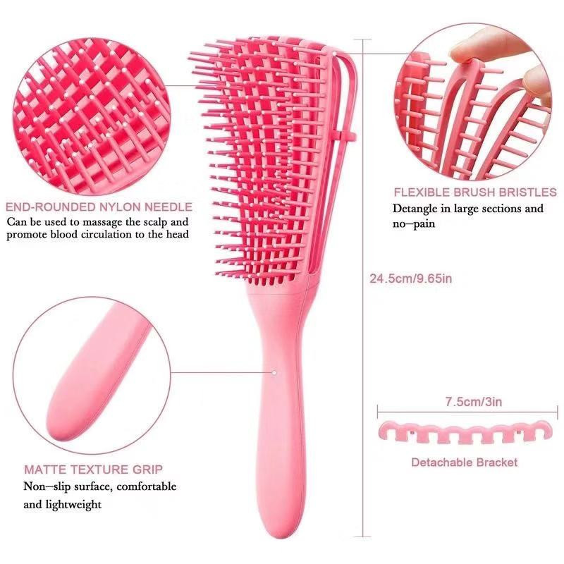 Sparrow hairstylingcomb Shun Straight Massage Fluffy Curly Hair Octopus Style Comb_voghion.com