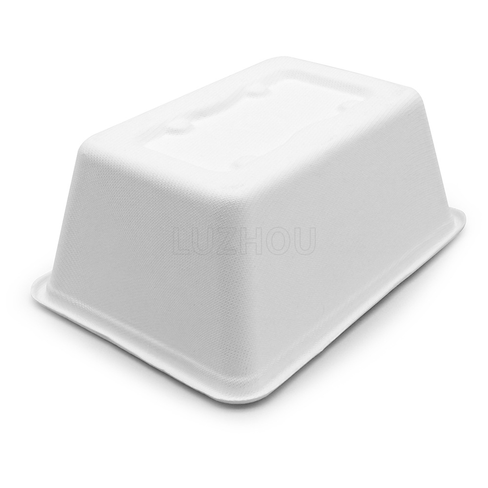 Shaogeng Oasis de caña de azúcar Pulpa de bambú desechable vajilla de protección del medio ambiente 1000ml caja cuadrada compostable