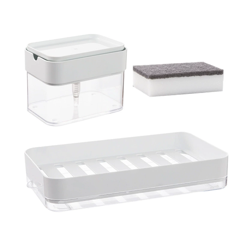 Д Dressing Box для кухни для мытья раковины набор с губкой - прозрачная коробка + губка или сушилка для губки