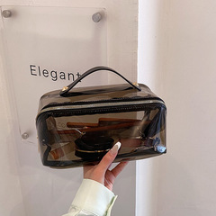 New transparent cosmetic bag, high-end portable toiletry bag, large-capacity cosmetics portable PVC storage bag