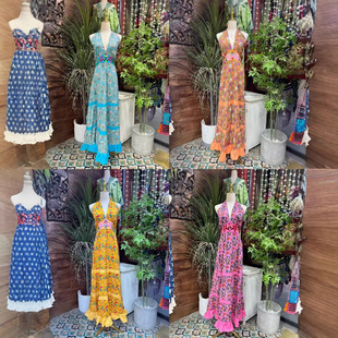 Thailand Travel Vacation Dress Bohemian Style Skirt Sanya Beach Wear