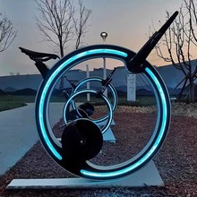 单车喷泉创意单车无动力喷泉打卡户外景区发电大号游乐设备自行车