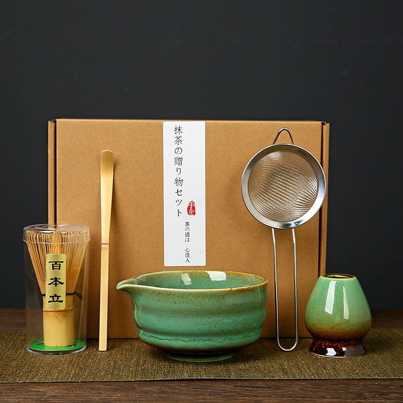 Japonés Matcha tazón Matcha túnica canción té herramientas de pedido taza de té de cerámica taza de té mezclador Matcha cepillo taza de té