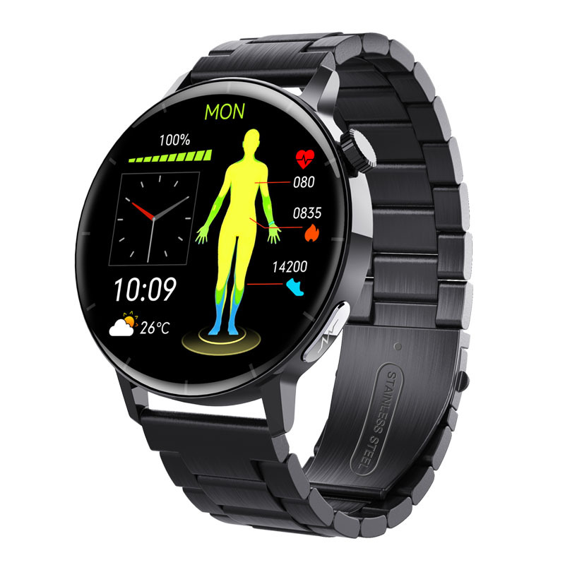 Reloj inteligente con pantalla redonda HD para hombre, F67Pro, frecuencia cardíaca, ECG, ECG, lípidos en sangre, monitoreo de ácido úrico, reloj deportivo de salud