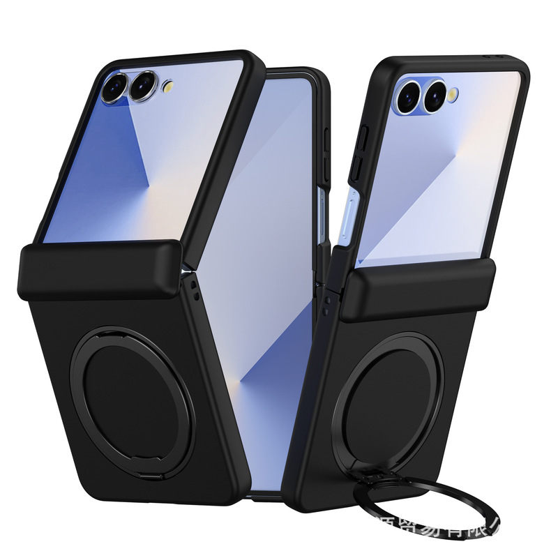 Samsung Z Flip7 携帯電話ケースに適した新製品折りたたみスキンフィール 360 度ノブブラケットオールインクルーシブヒンジ保護カバー|undefined