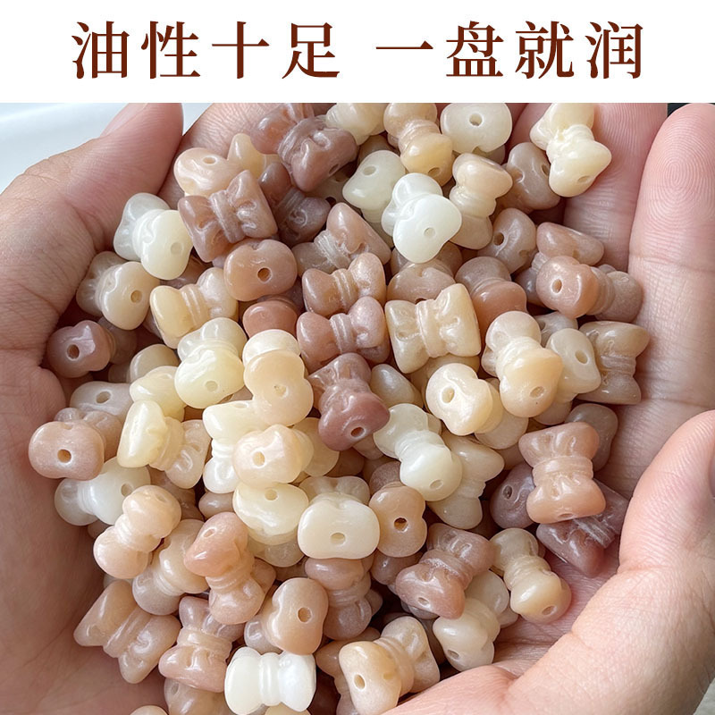 菩提根雕刻多宝蝴蝶结DIY饰品配件串珠手串佛珠文玩菩提散珠批发|undefined