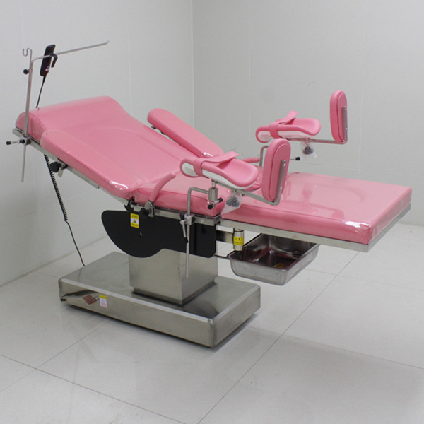 Mesa de examen ginecológico de acero inoxidable médica Mesa de operación integral eléctrica Mesa de operación ginecológica Cama de parto Cama de drenaje de examen de parto image 5