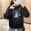 薄款卫衣女春季韩版女装印花恐龙宽松圆领长袖学生休闲上衣女