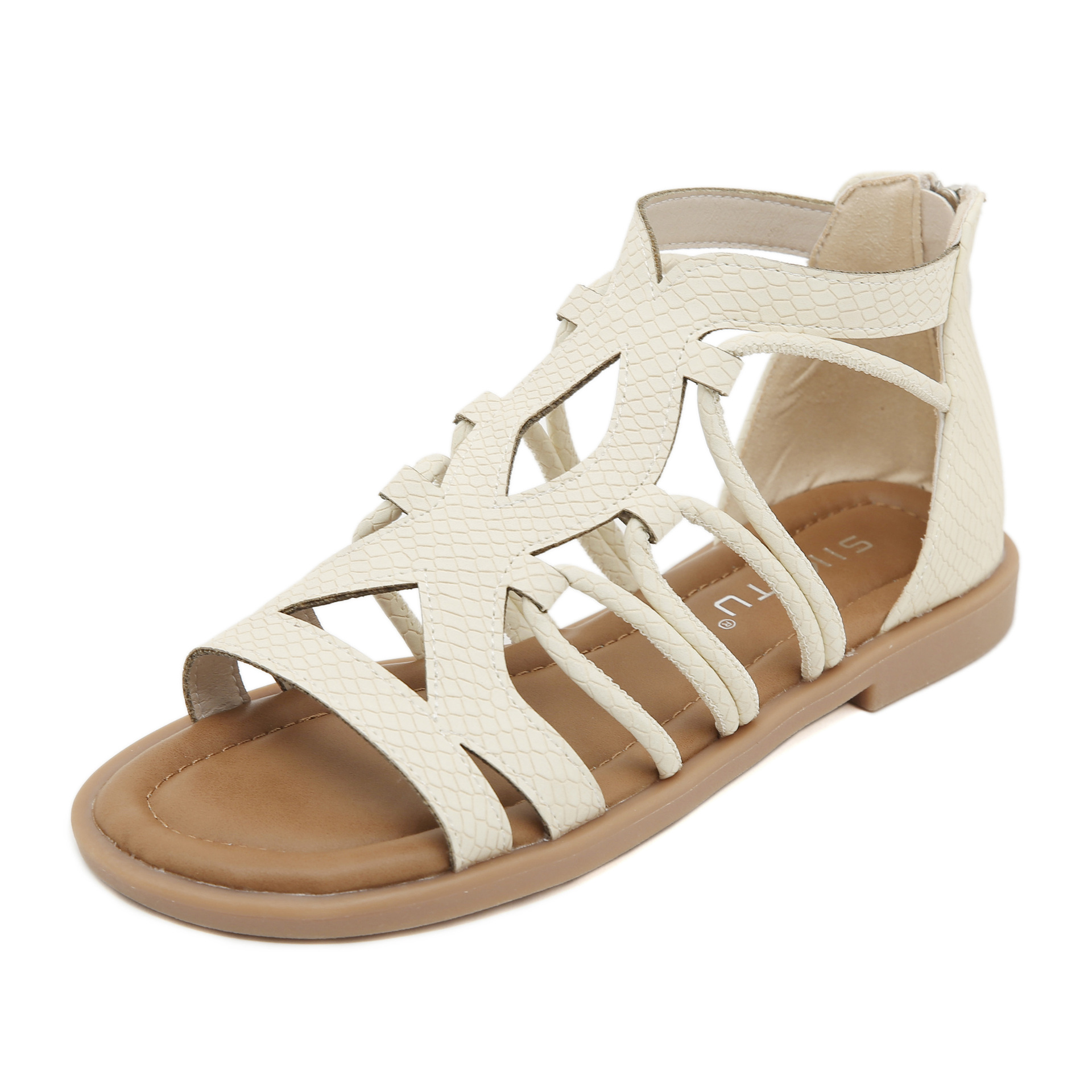 K9001 - 16 nuevo transfronterizo primavera / verano 2025 zapatos de lazos romanos con suela suave sandalias suaves cómodas para mujeres