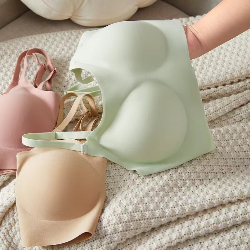 Ropa interior china japonesa sin marcas mostrando un bra grande delgado gran pecho sin marcas chaleco de cabina bra pequeño leche ropa interior mujer