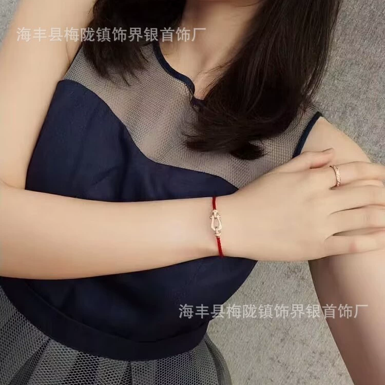 F Family Seiko лошадь лошади лошади лошади лошади edition толстое золочение 18K красная верёвка черная верёвка 8-символьная верёвочная пряжка браслет