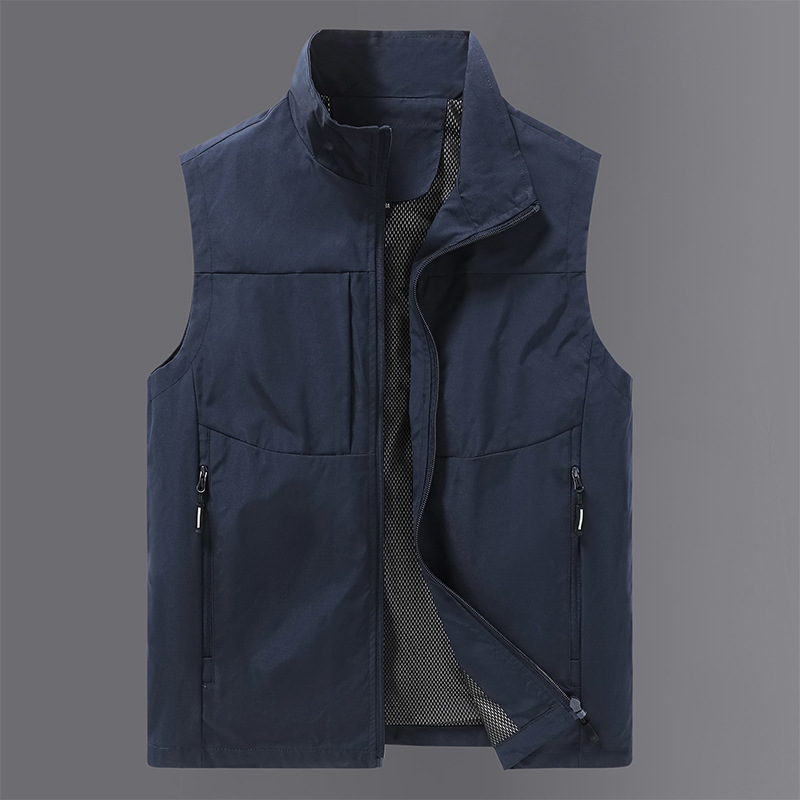 Verano montaña pesca al aire libre fotografía herramientas chaleco chaleco fino a prueba de viento chaleco de comercio exterior hombres multibolsillo personalizado