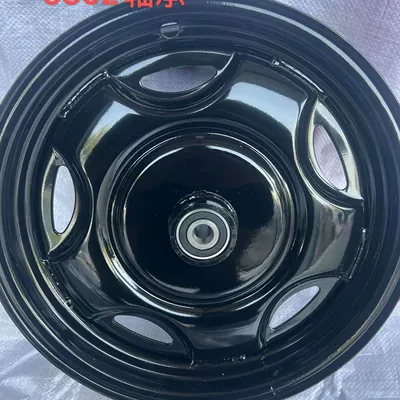 Motorcycle wheel hub: Electric tricycle rear wheel - 400-12-integrated-front-wheel-bearing-6302-black