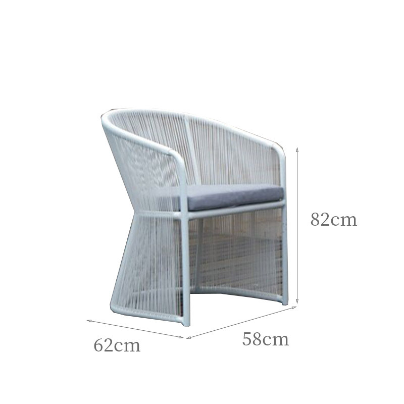 Mesa y silla al aire libre patio al aire libre impermeable protección solar ratán muebles combinación balcón ocio ratán Silla de tres piezas conjunto