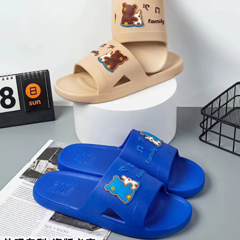 Новые минималистские мужские тапочки торговый центр супермаркет горячая продажа для дома ванная комната противоскользящие повседневные тапочки мультфильм толстый дно интерьер