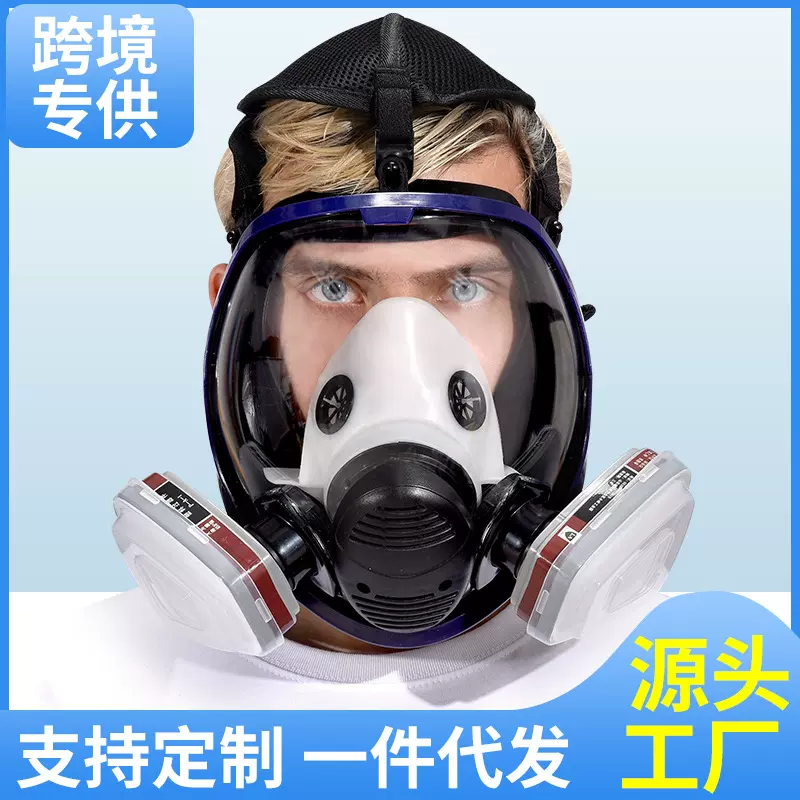 防毒面具化工喷漆防甲醛活性炭口罩劳保消防球形大视野防护全面罩