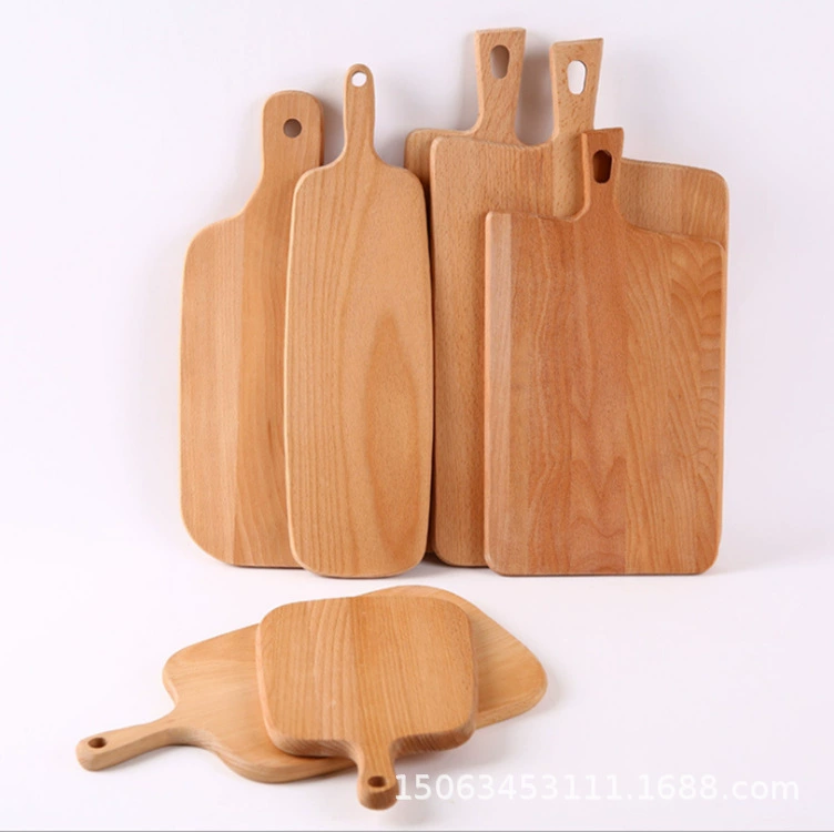 Wooden square Japanese cutting board from natural wood