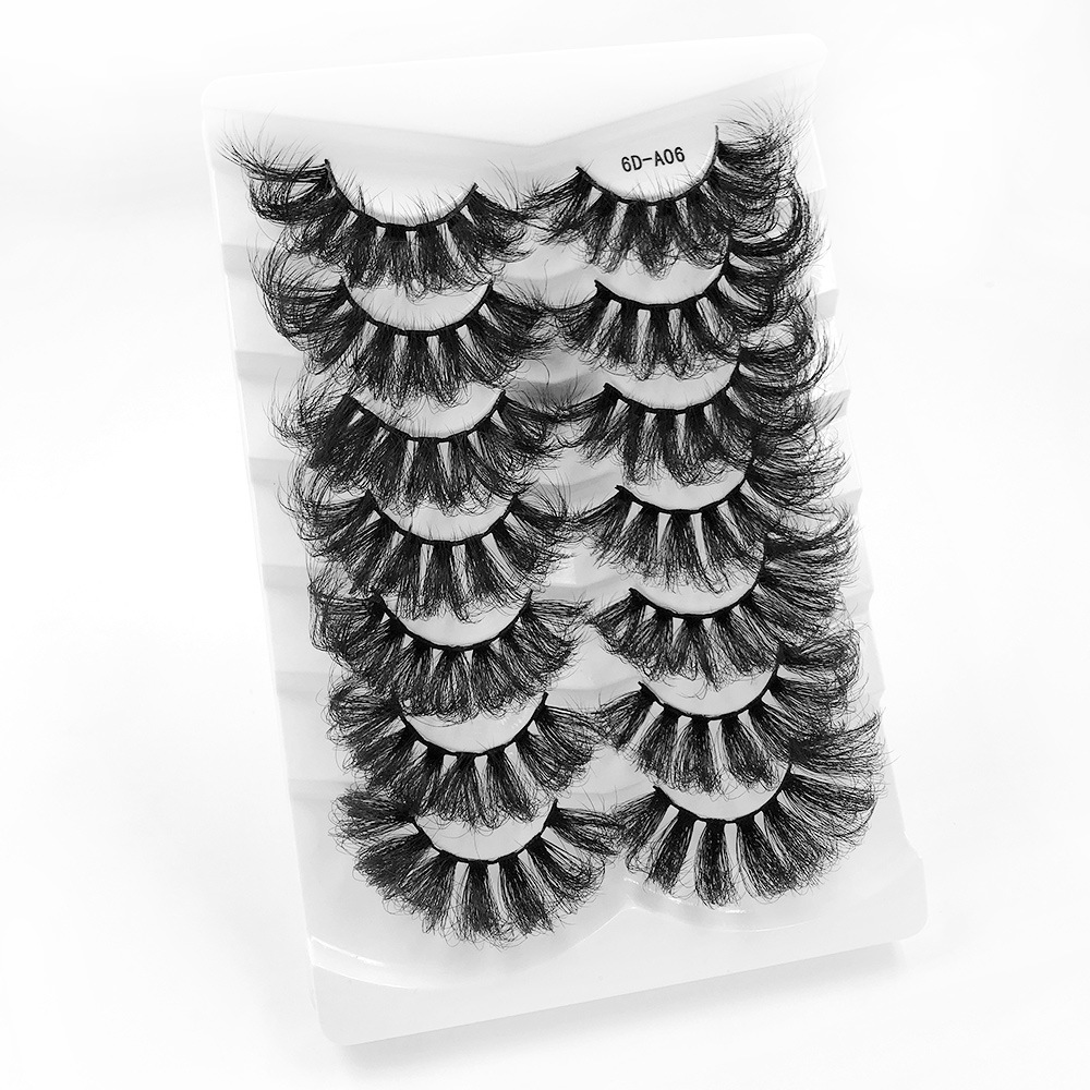Tres Esponjosos De 25mm-dimensional De Multi-capa De Visón-como Pestañas Postizas 7 Pares display picture 5