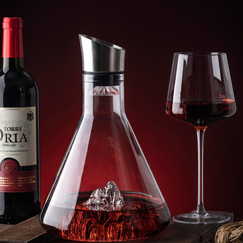 Iceberg cascada vino tinto decantador casero de lujo ligero de alta gama vidrio de cristal vino dispensador de vino extranjero botella de vino