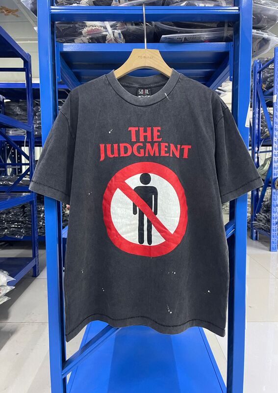 高品質 SAINT MICHAEL ICON ウォッシュ加工 オールド半袖 アメカジ レトロ プリント カップル Tシャツ 男女兼用|undefined