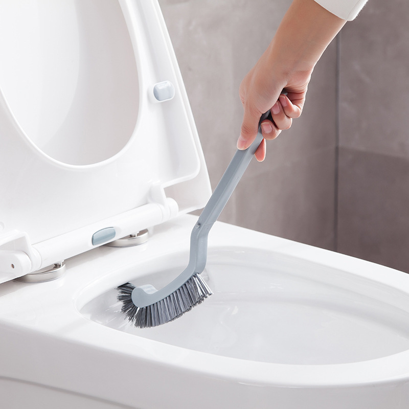 Long-handled Crevice Trash Can Brush, Minimalist Style, Integrated Brush For Bathroom And Toilet Cleaning_voghion.com