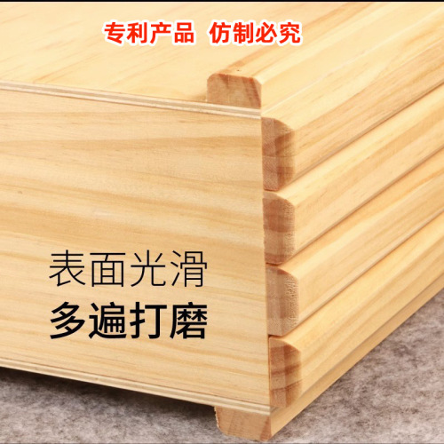 Handheld Pine Wood Mark Pen Storage Box Drawing Box Pencil Art Student Brush Multi-Drawer Style Brush Storage Box