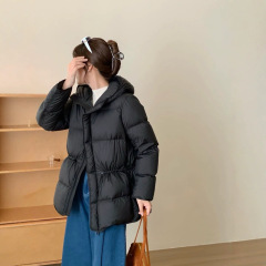 冬季90白鸭绒2025羽绒服女抽绳收腰显瘦云朵绒保暖外套加厚保暖