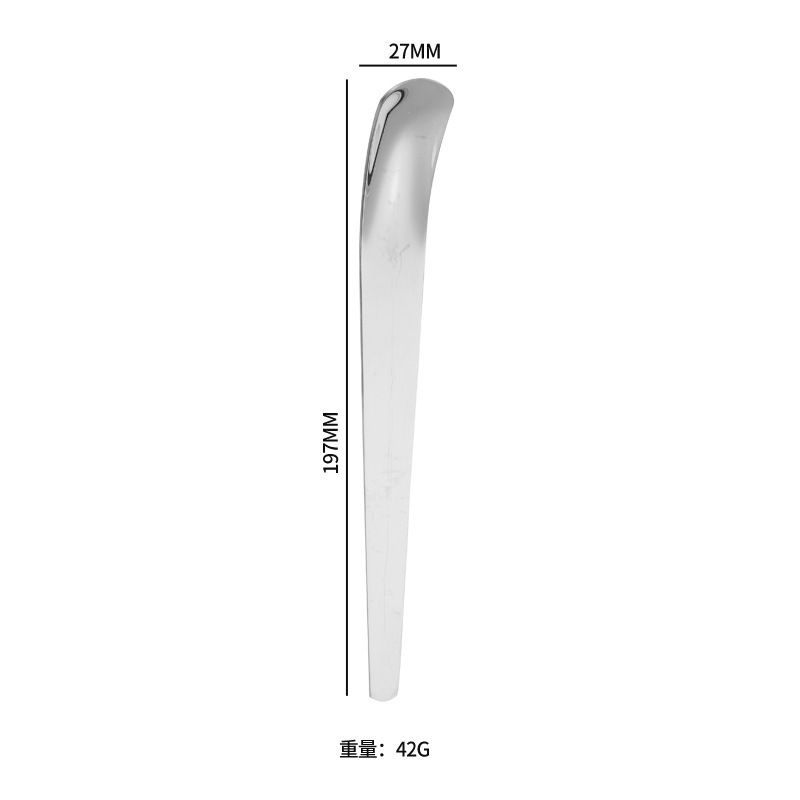 Cuchara de café de acero inoxidable con mango largo para postres_voghion.com