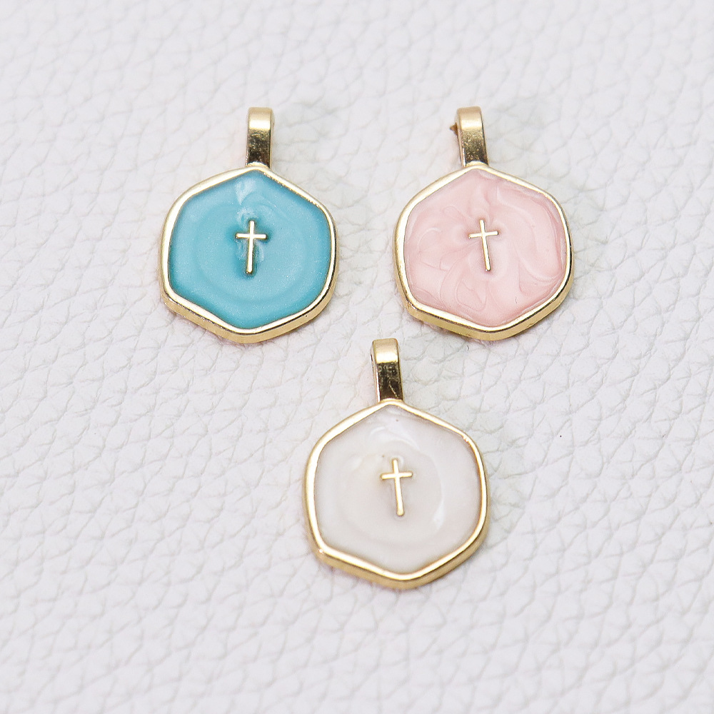 European and American Cross-Border Jewelry Retro Cross Simple DIY Accessories Bracelet Necklace Pendant Accessories Wholesale