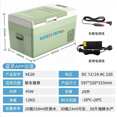 12V/24V/220V compatible, outdoor car mini – Soyuducular - 20l-green-car-home-dual-use-with-app