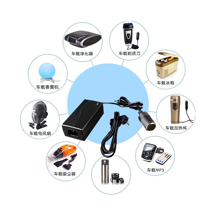 220V to 12V Power Converter Car Vacuum Cleaner Refrigerator Air Pump to Household Power Supply 12V5 Cigarette Lighter