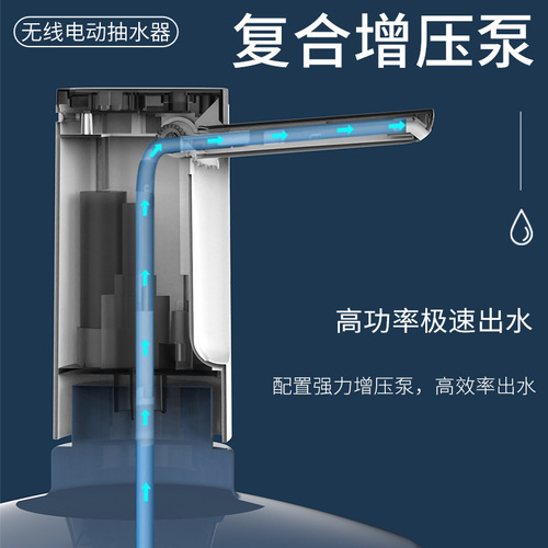 Folding Electric Water Pump Automatic Water Filler Smart Wireless Siphon Water Pump Charging Portable Bottled Water Pump