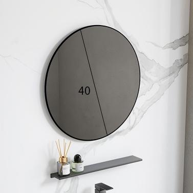Gabinete de espejo inteligente de baño de belleza, gabinete único grueso, tipo de pared inteligente con lámpara de correa de almacenamiento integral, gabinete de espejo, lente de espejo