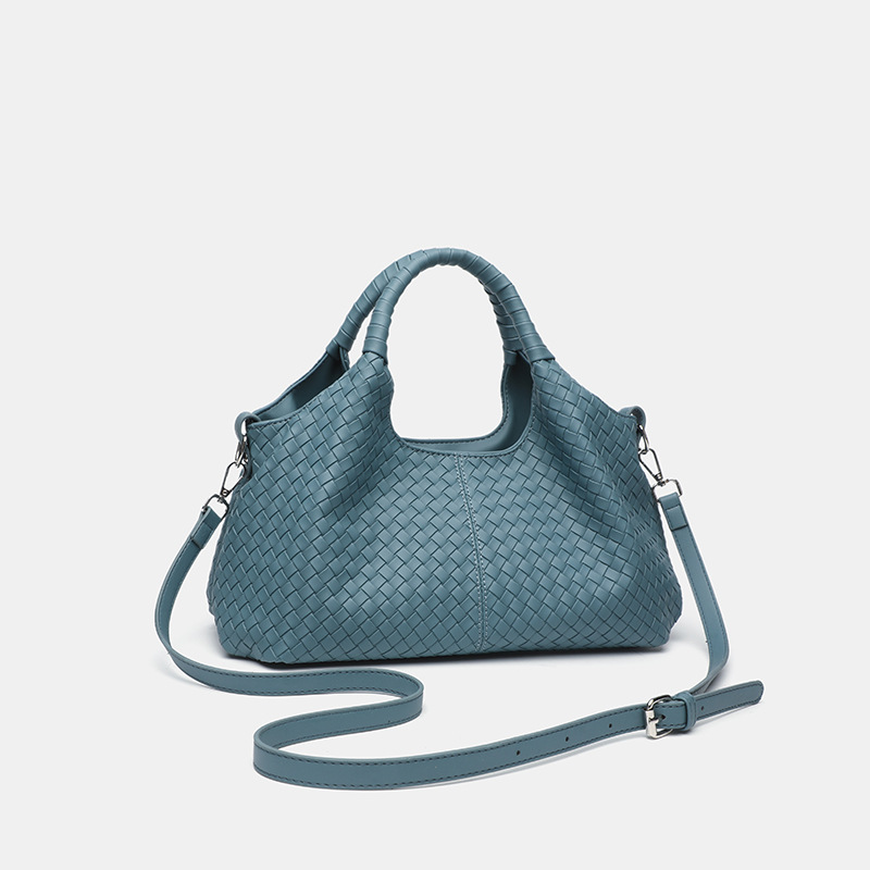 Cross-Border Woven Handbag Women's Lazy Style Commuter Bag Large Capacity Shoulder Bag Niche Retro Design Crossbody Bag