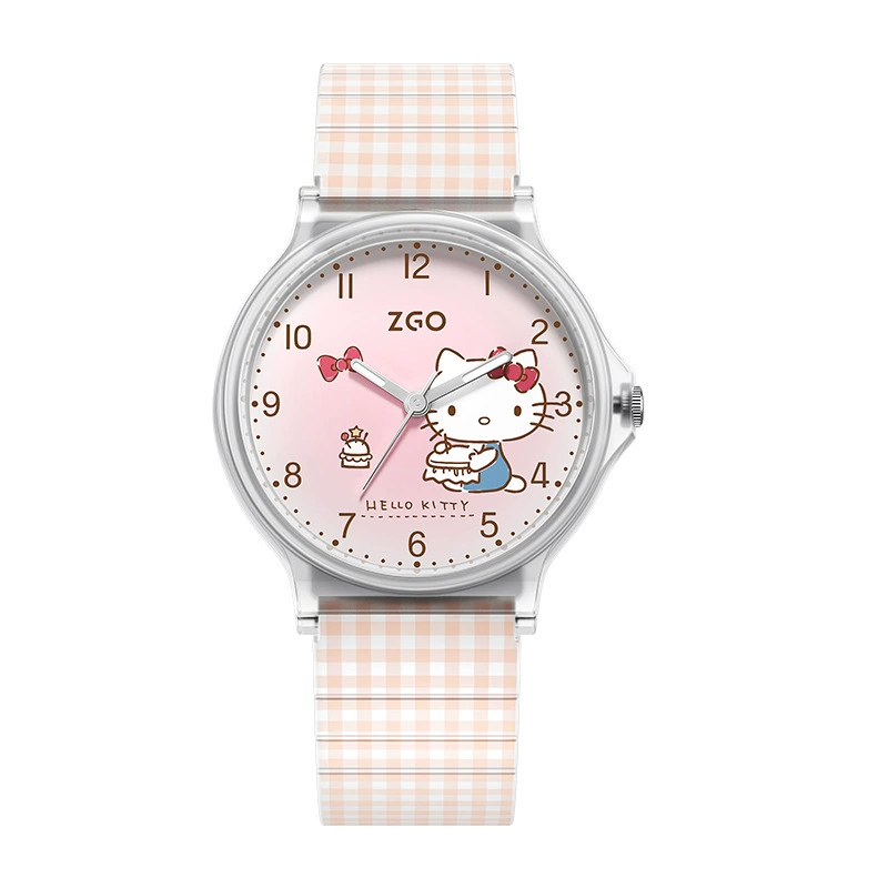 Sanrio, hello kitty, водостойкие детские кварцевые часы