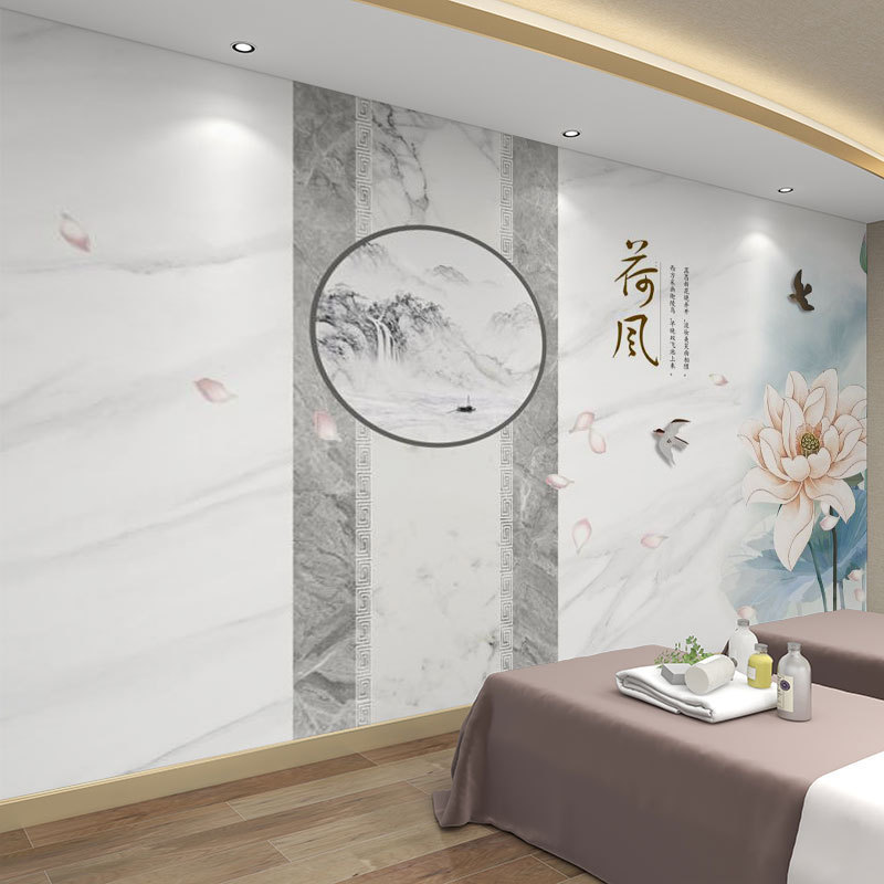 墙纸3d立体中式格栅墙布背景墙壁纸客厅装饰壁布店铺装修壁画|undefined