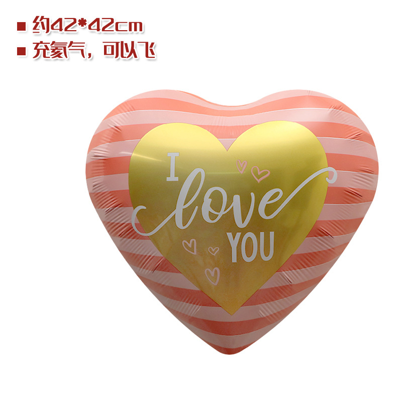 2022 nuevo día de San Valentín Tema de dibujos animados forma de aluminio globo propuesta fiesta decoración globo boda