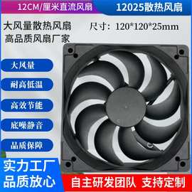 12025散热扇路由器5V 12V机箱高风压 usb可调速风扇