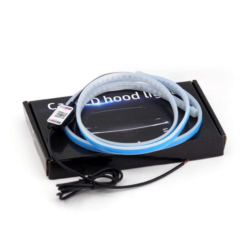 Lámpara de atmósfera colorida para cubierta de nariz de automóvil Lámpara de viaje diurna LED modificada barra de guía de luz superbrillante Lámpara de viaje diurna