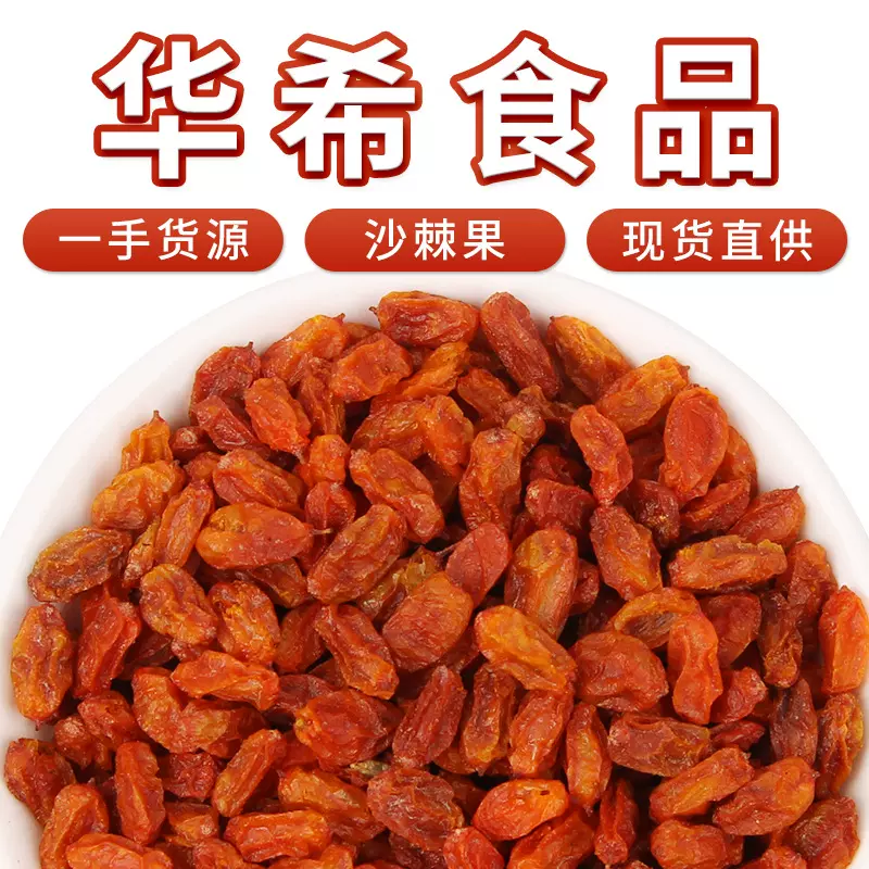 厂家批发内蒙食用沙棘果 新货沙棘果茶药食同源沙棘果粉 散装500g