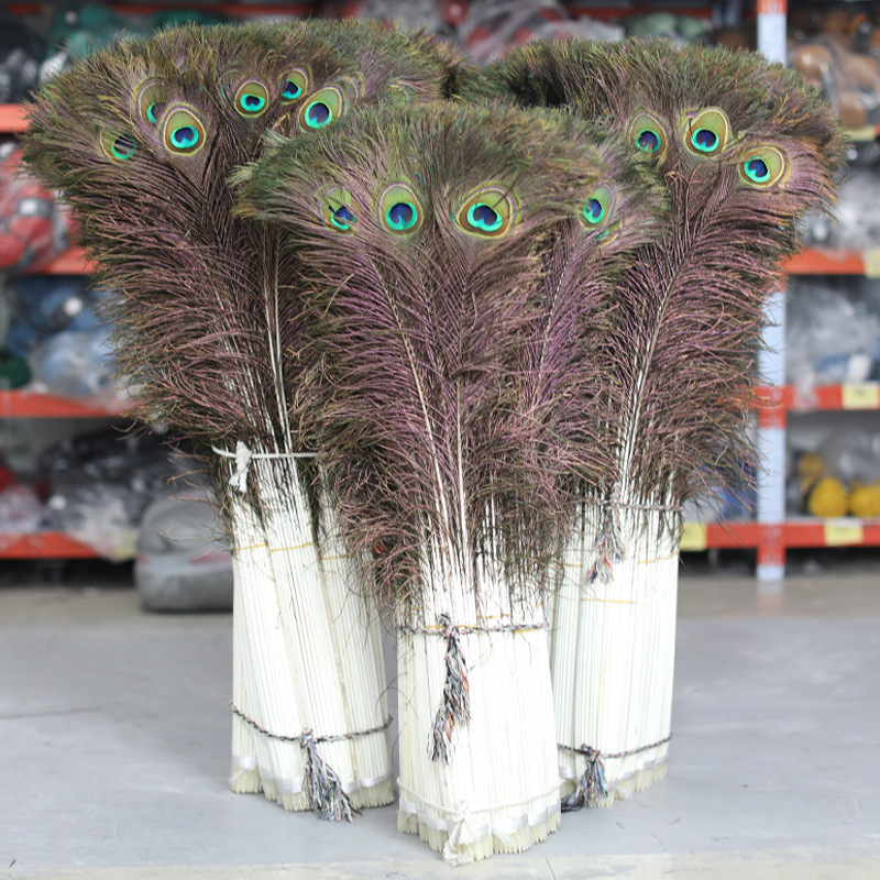 Pavo real pluma cola de pluma 90-100cm sala de estar decoración del hogar botella jarrón decoración de pelo de pavo real natural