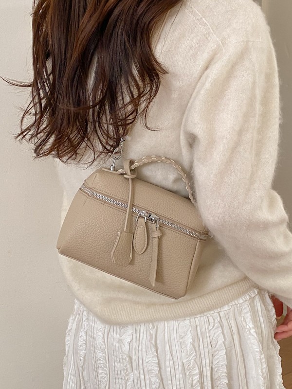 Nicho Zhong bolso de mano mujer 2026 nueva textura litchi bolso pequeño estilo coreano de alto rendimiento de hombro bolso de almuerzo image 4