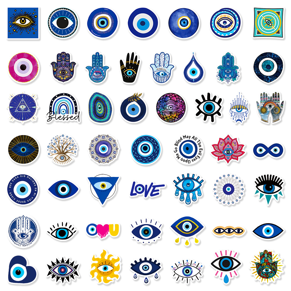 1 Set Quantity Class, Learning Occasion PVC Material 1 Set Devil's Eye Class Learning Pvc Cartoon Style Stickers