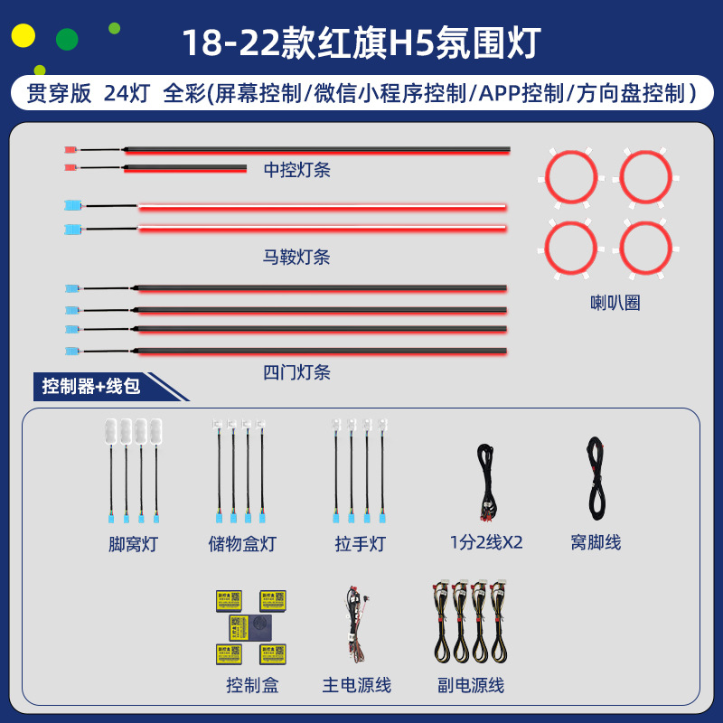 Hongqi – Hongqi H5 Panel (Dashboard) işıqlandırması - full-color